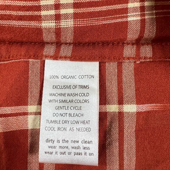 Toad & Co Smythy Shirt Space Dye Red Clay Organic Cotton Mens M Gorpcore - Picture 7 of 8